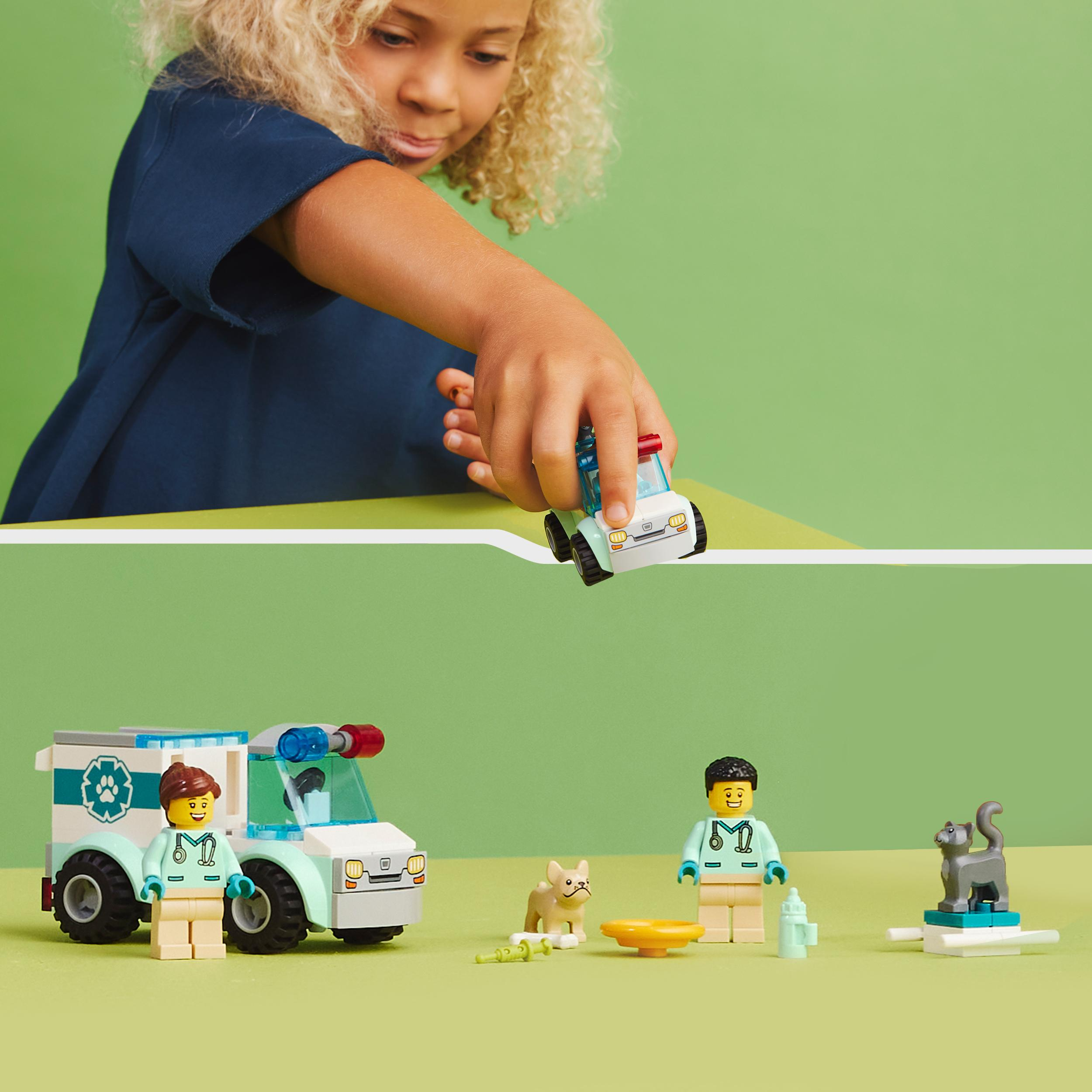 Bausatz, LEGO 60382 Mehrfarbig Tierrettungswagen City