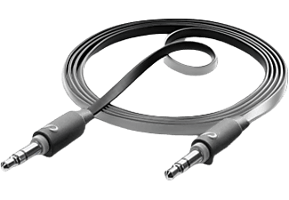 Cable audio - CellularLine AUXMUSICK, 1m, 3.5 mm,  Negro