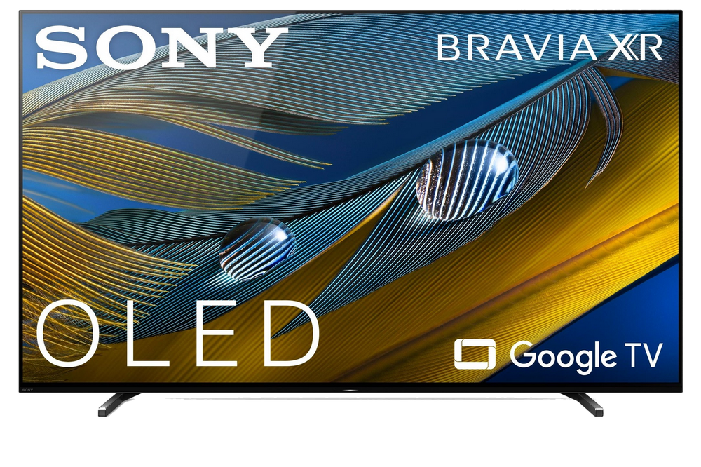 TV OLED 55" - Sony 55A80J, Bravia XR OLED, 4K HDR 120 Hz, Google TV (Smart TV), Dolby Atmos-Vision, IA, Negro