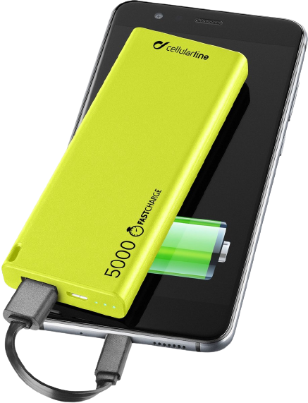 Cellularline Freepower Slim 5000 batería externa verde de litio mah móvilsmartphone usb 5 5000k 5000mah