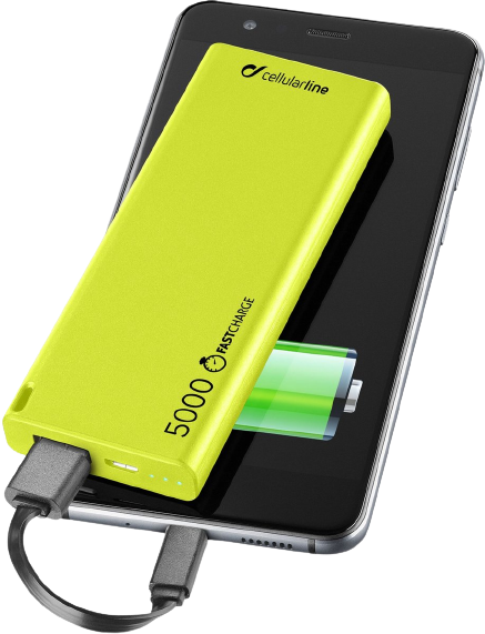 Cellularline Freepower Slim 5000 batería externa verde de litio mah móvilsmartphone usb 5 5000k 5000mah