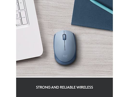 LOGITECH M171 - Kabellose Maus (Blaugrau)