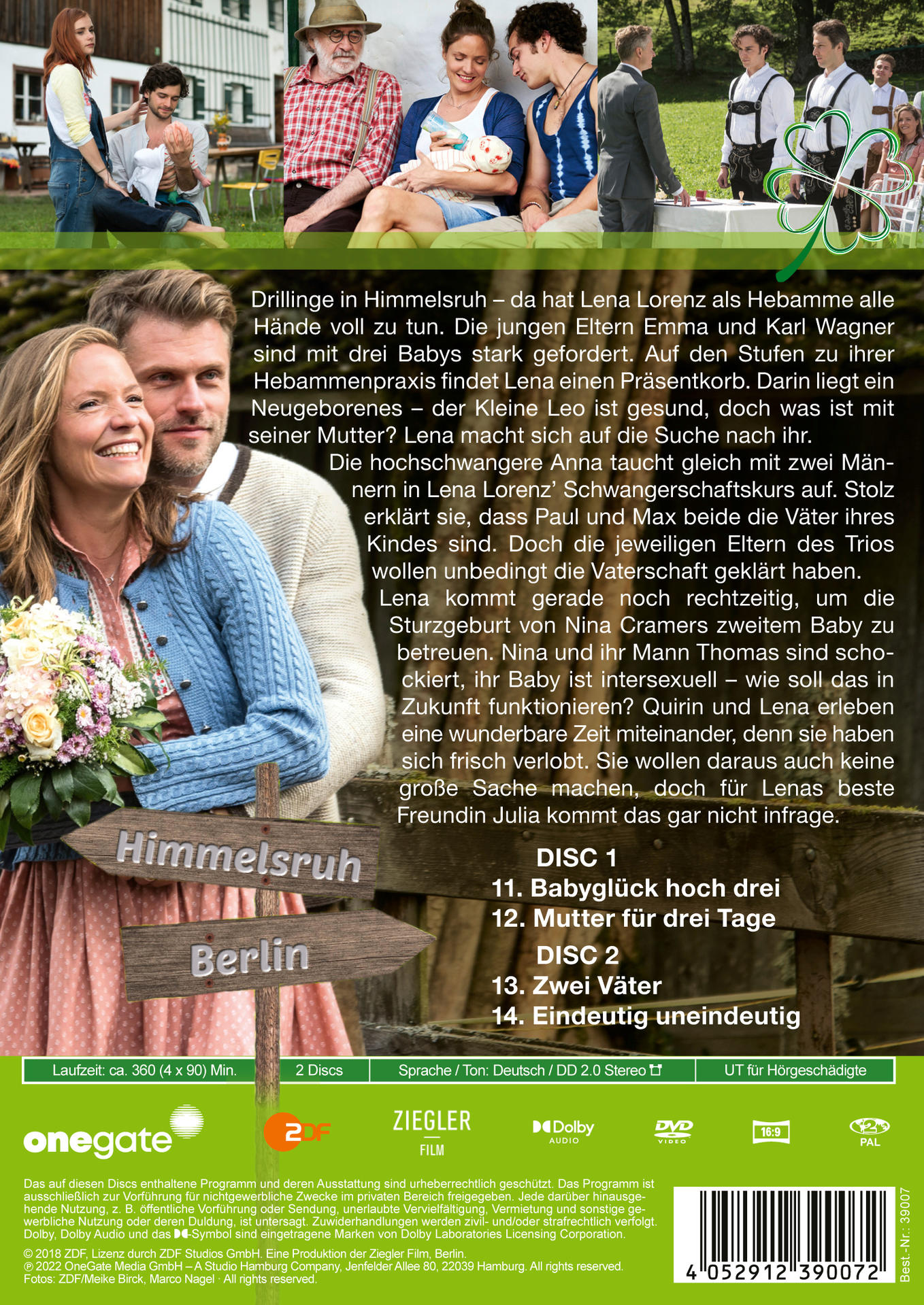 Das Bild zeigt ein DVD-Cover mit Text und Fotos über ein Familiendrama.