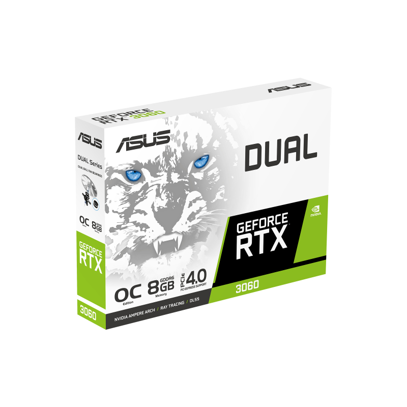 ASUS DUAL-RTX3060-O8G Weiß (NVIDIA, Gaming-Grafikkarte)