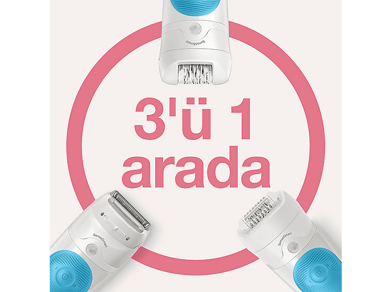 BRAUN SE5605 Silk Epil 5 Islak Kuru Şarjlı Epilasyon Cihazı Beyaz