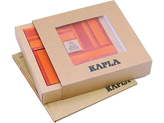 KAPLA Colore - Gioco di costruzione + libro (Arancio/rosso)