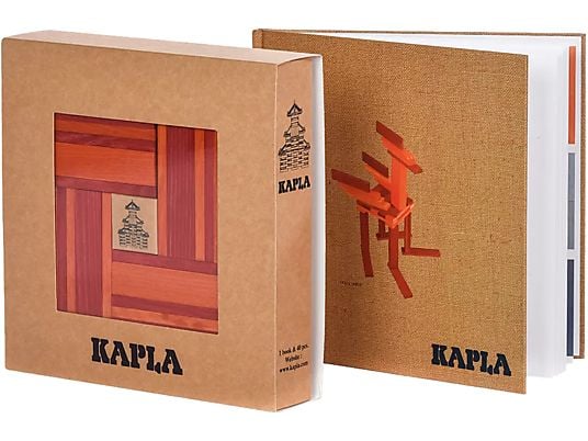 KAPLA Couleur - Jeu de construction + livre (Rouge/orange)