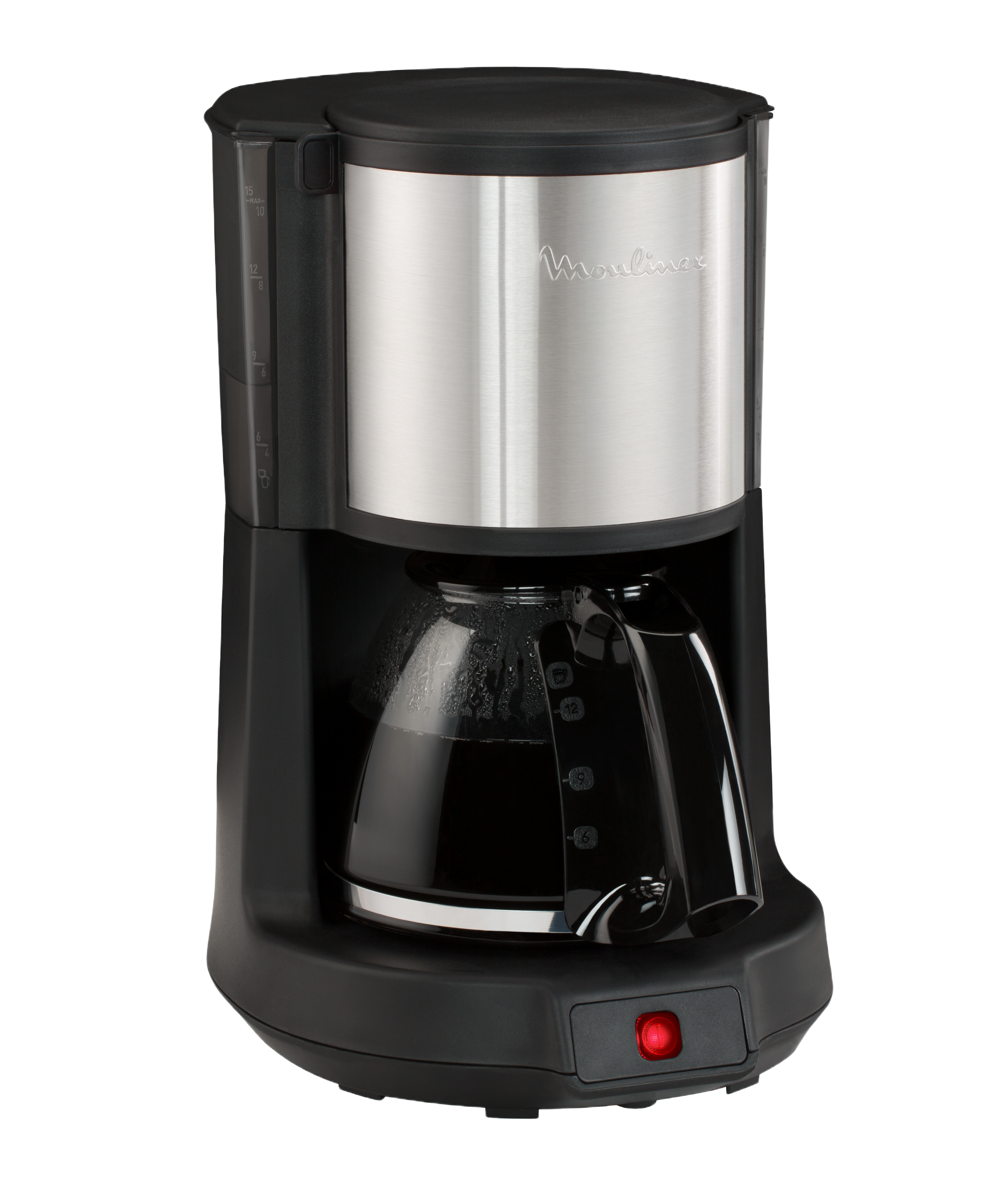 Cafetera de goteo - Moulinex FG370811 Subito Select, 10-15 Tazas, 1.25 l, Función mantenimiento caliente, Sistema antigoteo, Negro