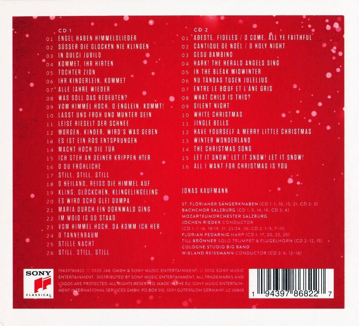 CD dallas lista. A dalcímek németül és angolul, Sony Classical logóval.