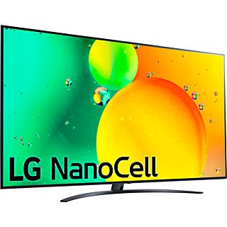 TV LED 75" - LG 75NANO766QA, UHD 4K, Procesador Inteligente α5 Gen5 AI Processor 4K, Smart TV, DVB-T2 (H.265), Azul Oscuro Ceniza