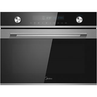 Horno con microondas - Midea MCO4550TMM, Multifunción, Limpieza por agua, 50 l, 59.5 cm, Integrable, Negro