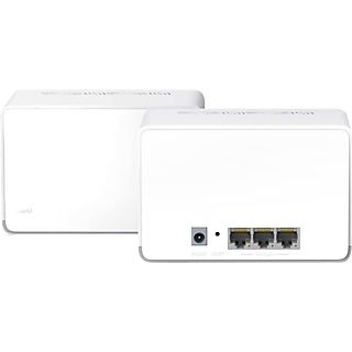 Sistema WiFi Mesh - Mercusys Halo H70X, 1800 Mbps, 2 Unidades, 150 Dispositivos, WiFi 6, Blanco