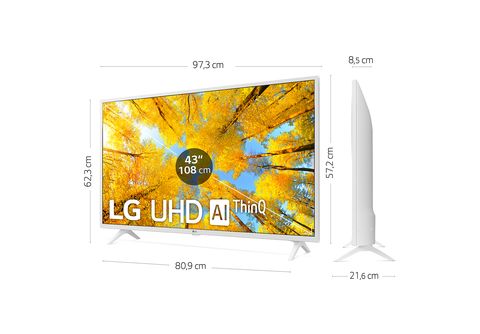 TV LED 43  LG 43UQ76906LE, UHD 4K, Procesador Inteligente α5