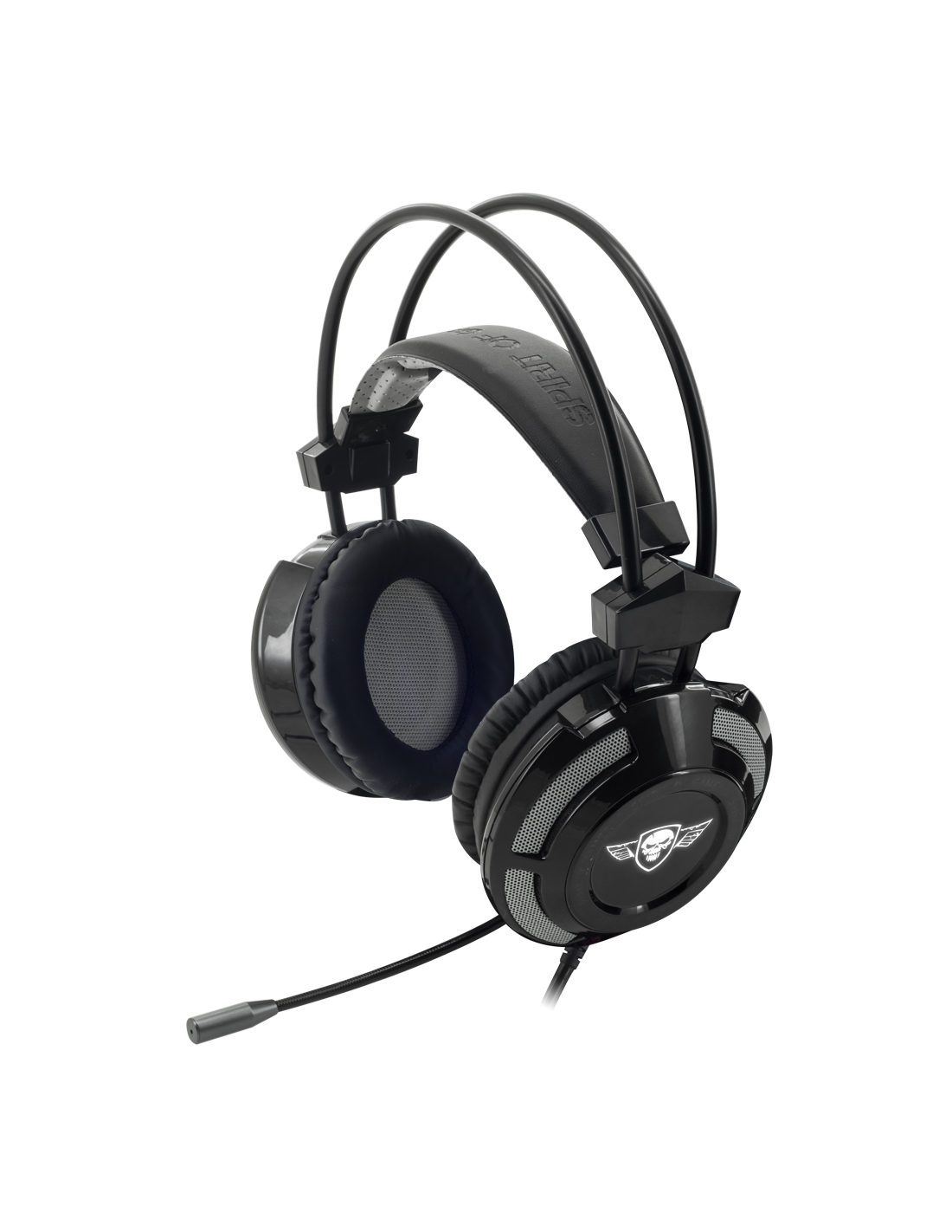 SPIRIT OF GAMER Elite H70 Black fejhallgató mikrofonnal, USB, fekete (MIC-EH70BK)