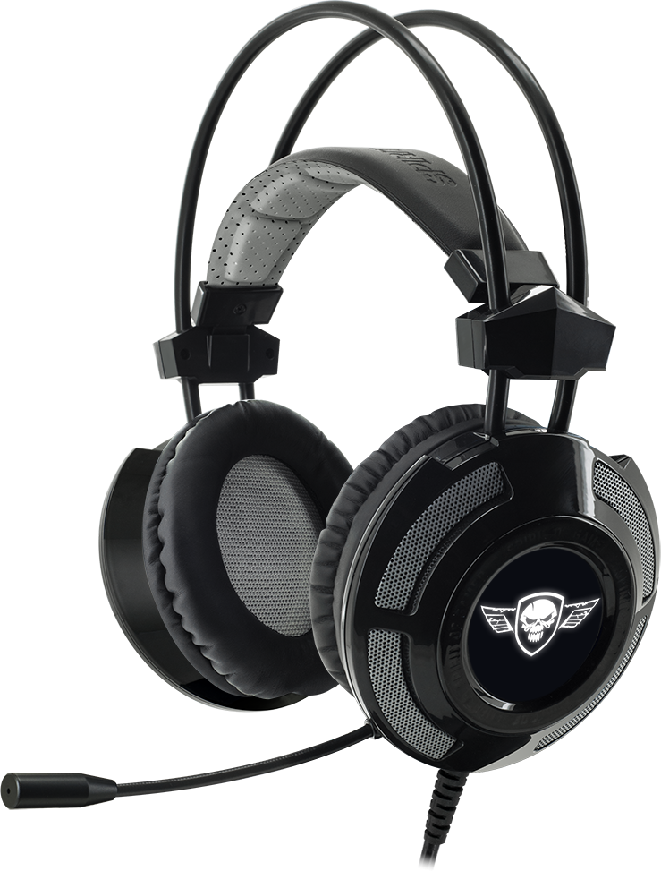 SPIRIT OF GAMER Elite H70 Black fejhallgató mikrofonnal, USB, fekete (MIC-EH70BK)
