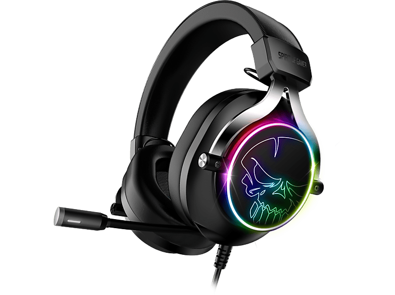 SPIRIT OF GAMER Xpert-H600 fejhallgató mikrofonnal, USB + 3,5mm Jack, RGB világítás, fekete (MIC-XH600)