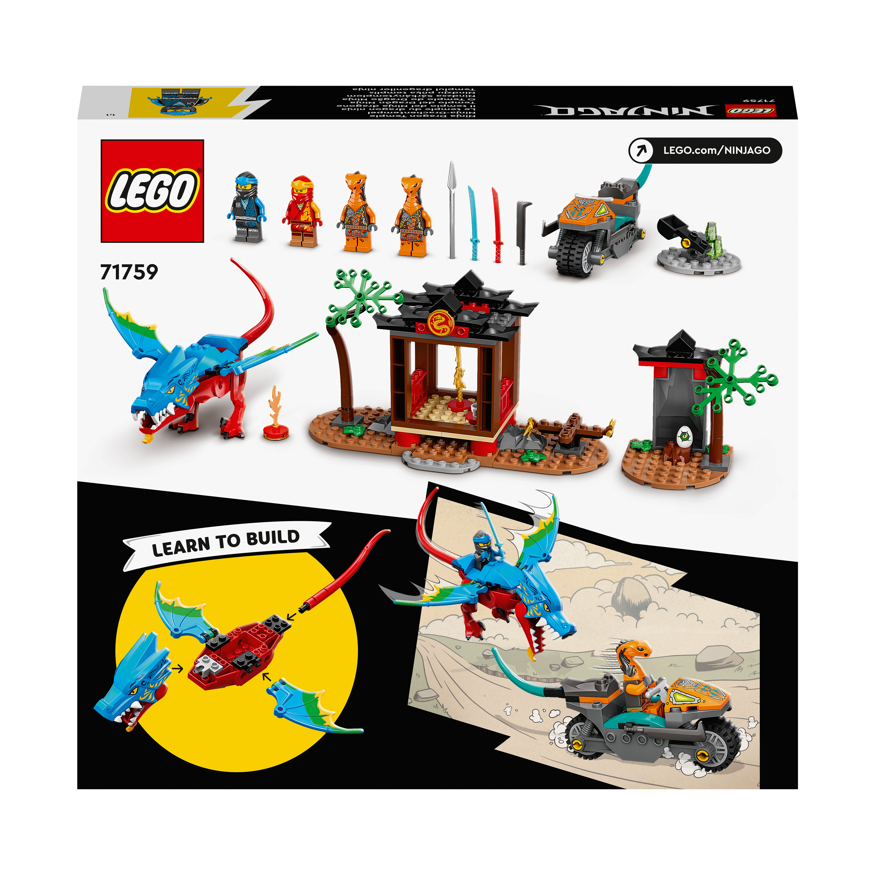 Drachentempel 71759 Ninjago LEGO Bausatz, Mehrfarbig