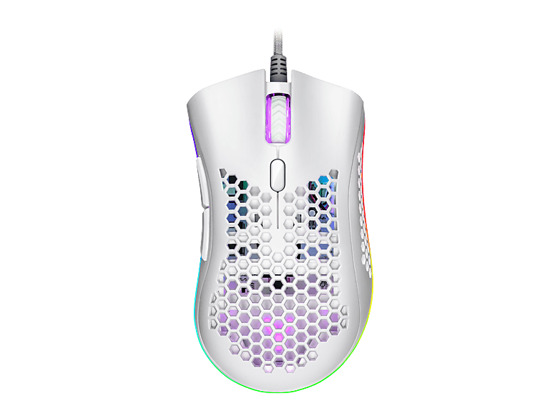 ISY IGM 4500 - Gaming Maus, Kabelgebunden, Optisch mit Laserdioden, 7200 dpi, Weiss
