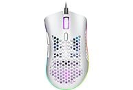 ISY IGM 4500 - Mouse per gaming, Connessione con cavo, Ottica con diodi laser, 7200 dpi, Bianco