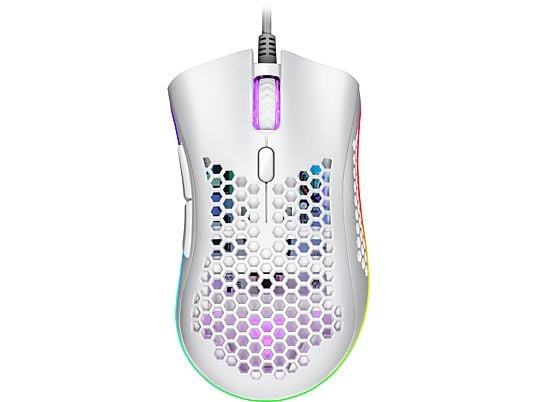 ISY IGM 4500 - Souris de jeu, Filaire, Optique avec diodes laser, 7200 dpi, Blanc