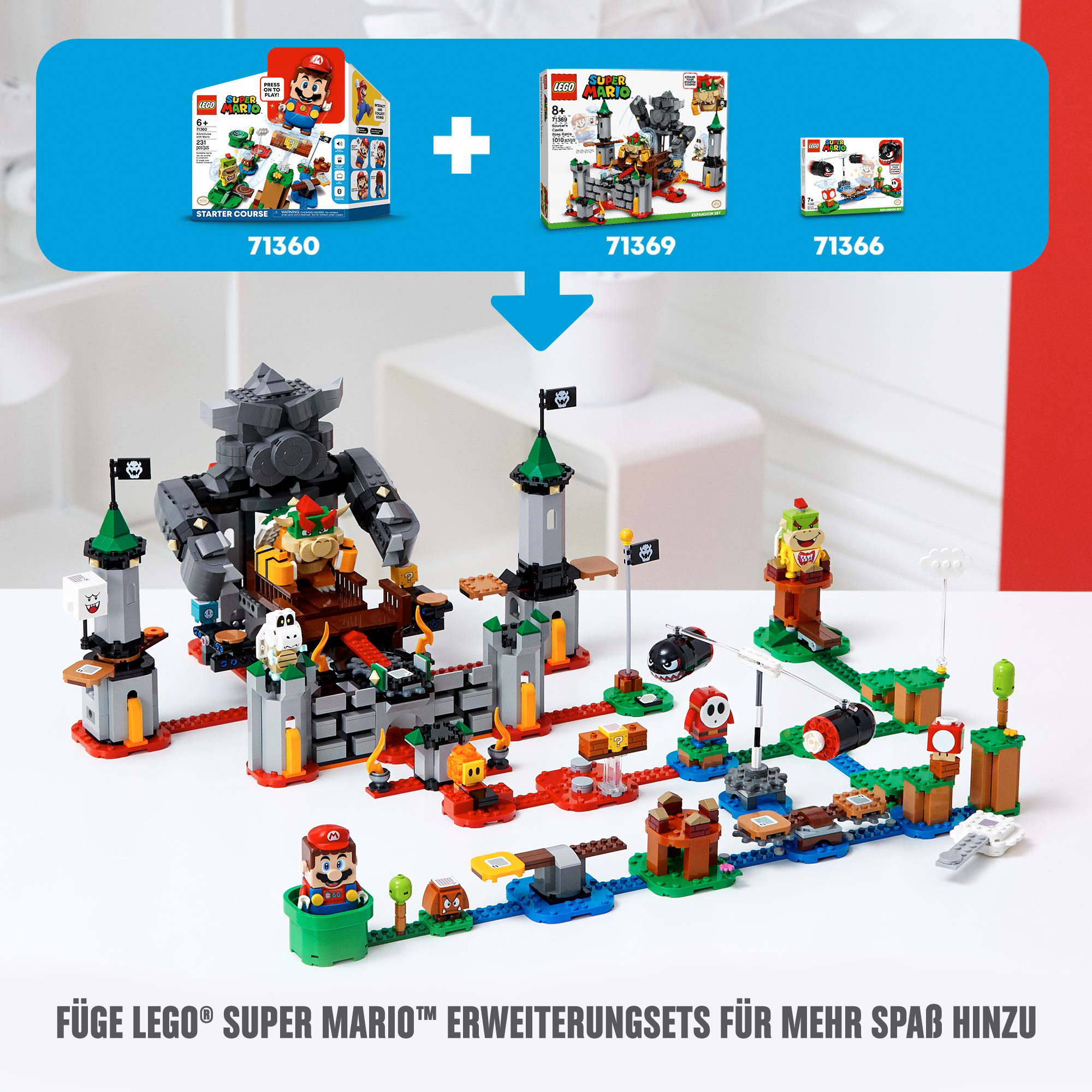 Mario™ 71360 mit LEGO – Abenteuer Starterset Mehrfarbig Bausatz,