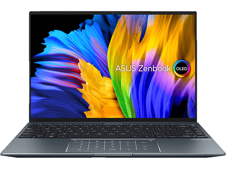 mit GB Prozessor, Home Notebook, Core™ i7 Zoll Display, ASUS OLED (64 RAM, 512 14X Zenbook Xe, Bit) Iris® Pine 11 Grey UX5401ZA-L7077W, SSD, Intel® 16 Windows 14 GB