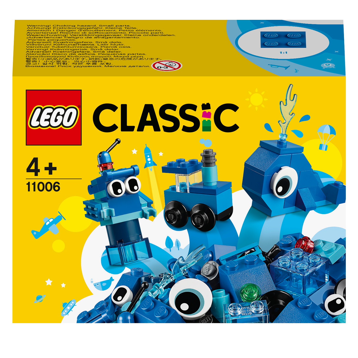 LEGO Classic 11006 Blaues Kreativ-Set Bausatz, Blau