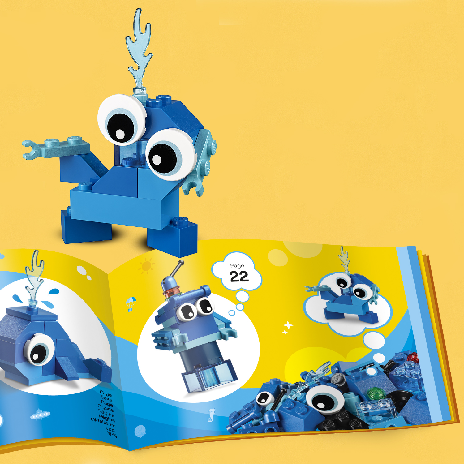 LEGO Classic 11006 Blaues Kreativ-Set Bausatz, Blau