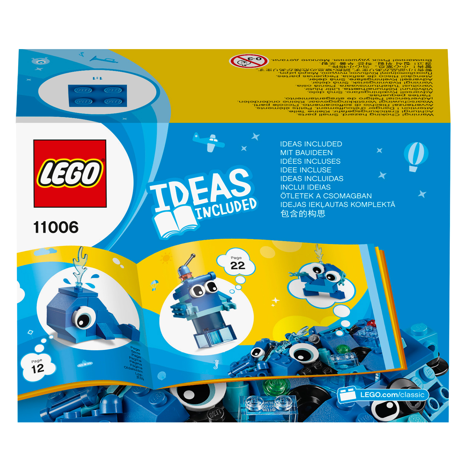 LEGO Classic 11006 Blaues Kreativ-Set Bausatz, Blau