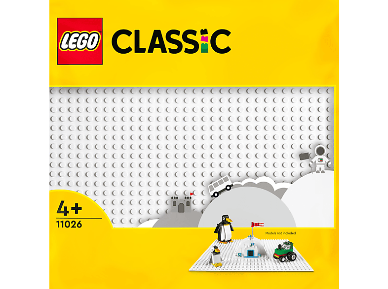 LEGO Classic 11026 Bauplatte Bausatz, Weiß Weiße