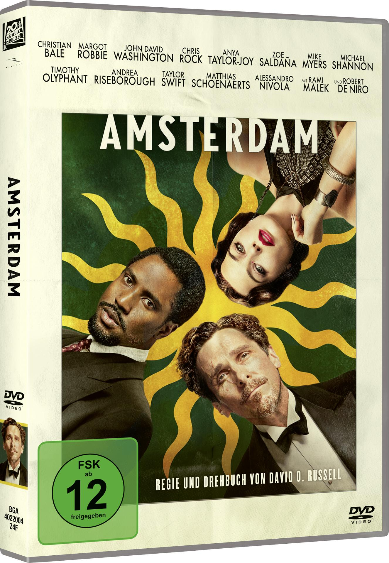 DVD-Box-Set des Films Amsterdam, mit Schauspielern und Text auf dem Cover.