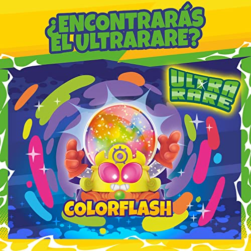 Caja con texto y un personaje de dibujos animados, Ultra Raro.