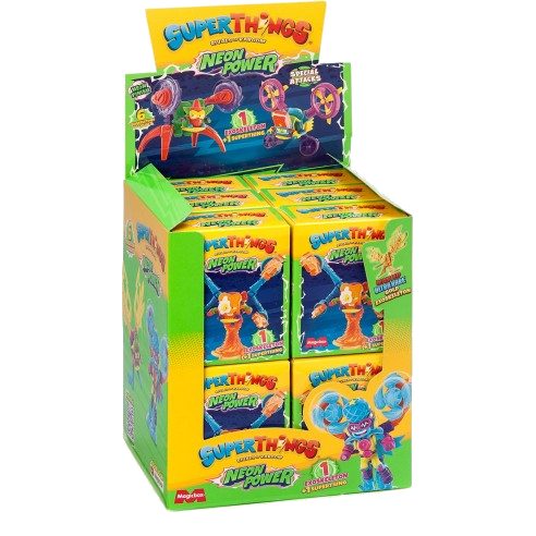 Figura - Magicbox Superthings Neon Power Serie, 3 cm, Multicolor