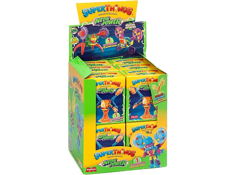 Figura - Magicbox Superthings Neon Power Serie, 3 cm, Multicolor