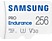 SAMSUNG PRO Endurance (2022) - Scheda di memoria micro SDXC  (256 GB, 100 MB/s, Bianco)