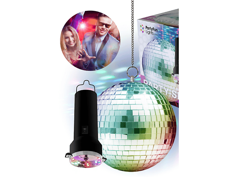 PartyFunLights Disco-Lampe Party Projektor Licht USB Powered mit Saugnapf  und Fernbedienung