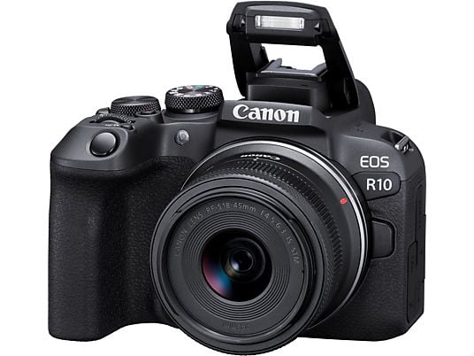 CANON EOS R10 Body + RF-S 18-45mm F4.5-6.3 IS STM - Systemkamera Schwarz