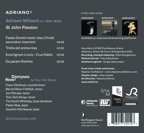 Dionysos Now! - Adriano 4-Johannespassion  - (CD)