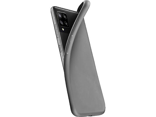 Funda - CellularLine CHROMAGALA12K, Para Samsung Galaxy A12, 6.5”, Trasera, Goma blanda, Negro