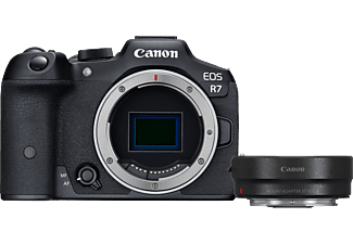 CANON EOS R7 Body + Adapter EF-EOS R - Systemkamera Schwarz