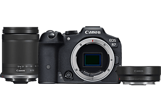 CANON EOS R7 Body + RF-S 18-150mm F3.5-6.3 IS STM + Adapter EF-EOS R - Systemkamera Schwarz