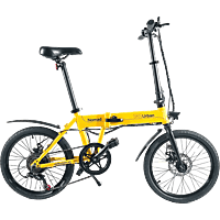Bicicleta eléctrica - SK8 Urban Nomad, 250W, Plegable, 25km/h, Amarillo
