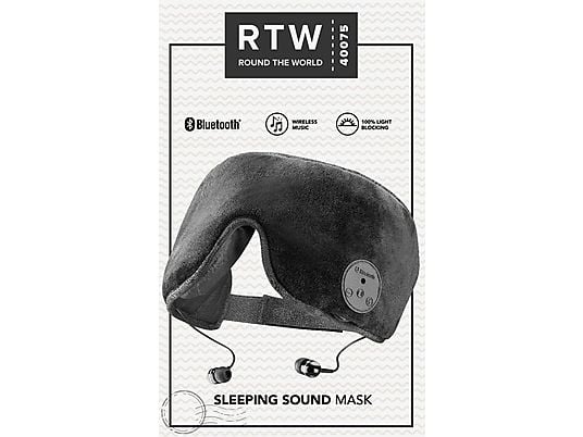 RTW Sleeping Sound Mask - Masque de sommeil de voyage avec écouteurs intégrés (Noir)