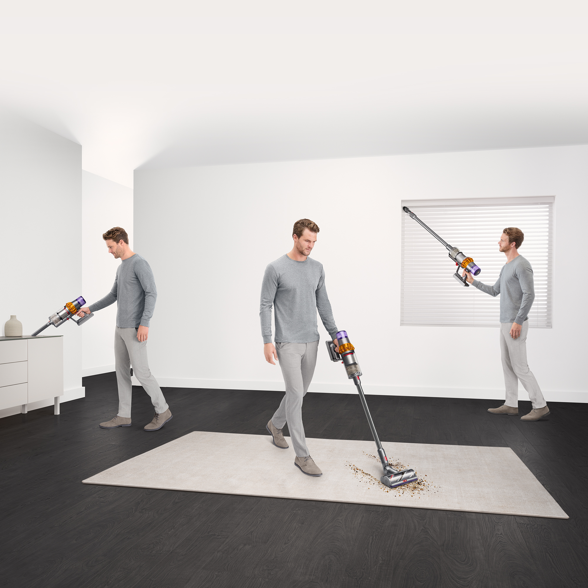 DYSON V15 Detect + - Steelstofzuiger incl. kruimelzuiger - Accuduur 60 min - Nickle/Black
