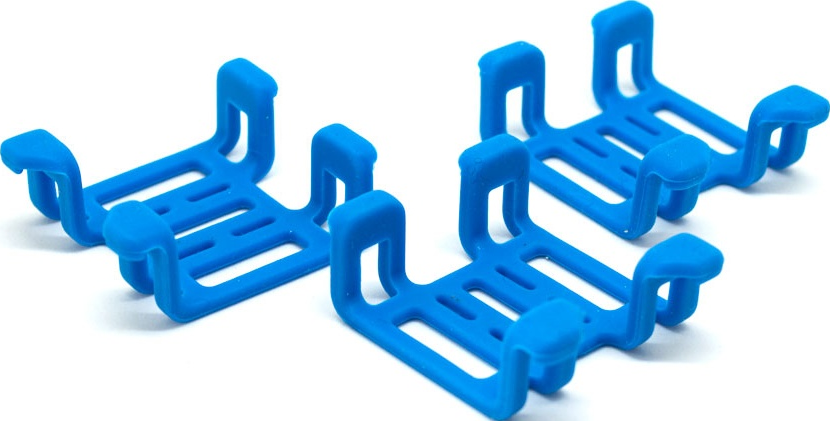 TRACTIVE Clips en caoutchouc (3 pièces) - Clip en caoutchouc (Bleu)