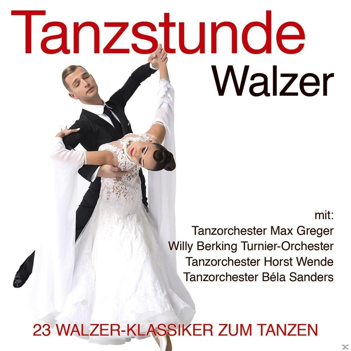 Ein Tanzpaar in einer Walzerpose. Das Cover hat Text auf Deutsch und listet Orchester auf.