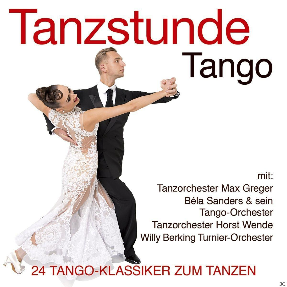 Albumcover: Tanzendes Paar in formeller Kleidung. Text: 'Tanzstunde Tango' und Namen der Künstler.