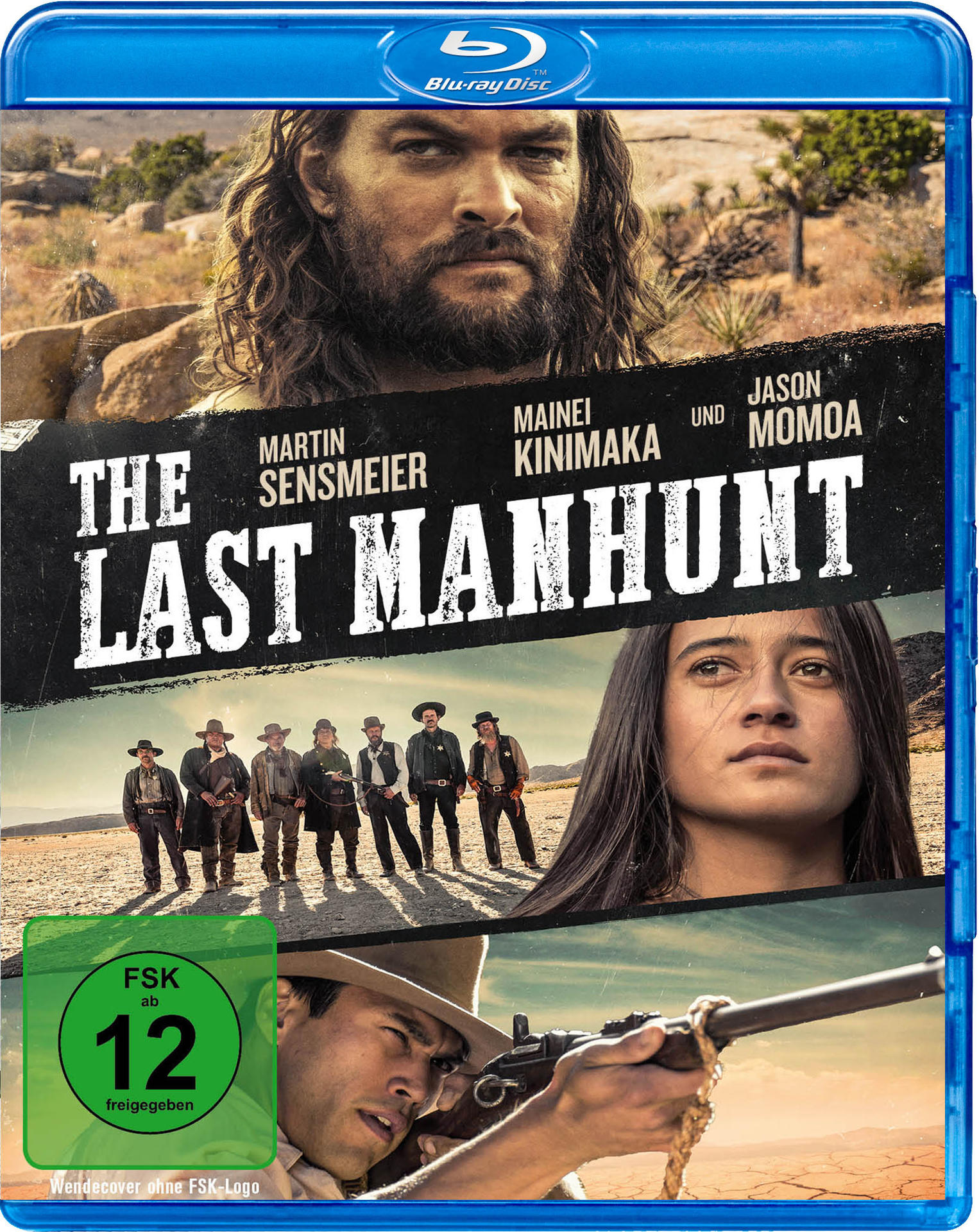Blu-ray-Cover für 'The Last Manhunt' mit Schauspielern.