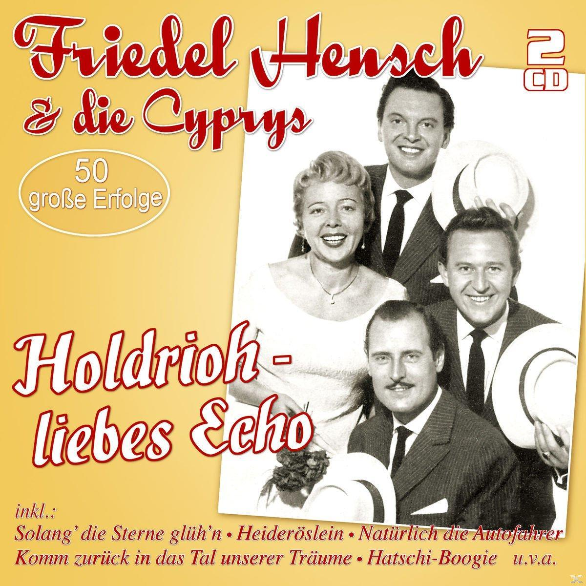 Albumcover mit einer Gruppe von Leuten. Text: Friedel Hensch & die Cyprys, 50 große Erfolge.