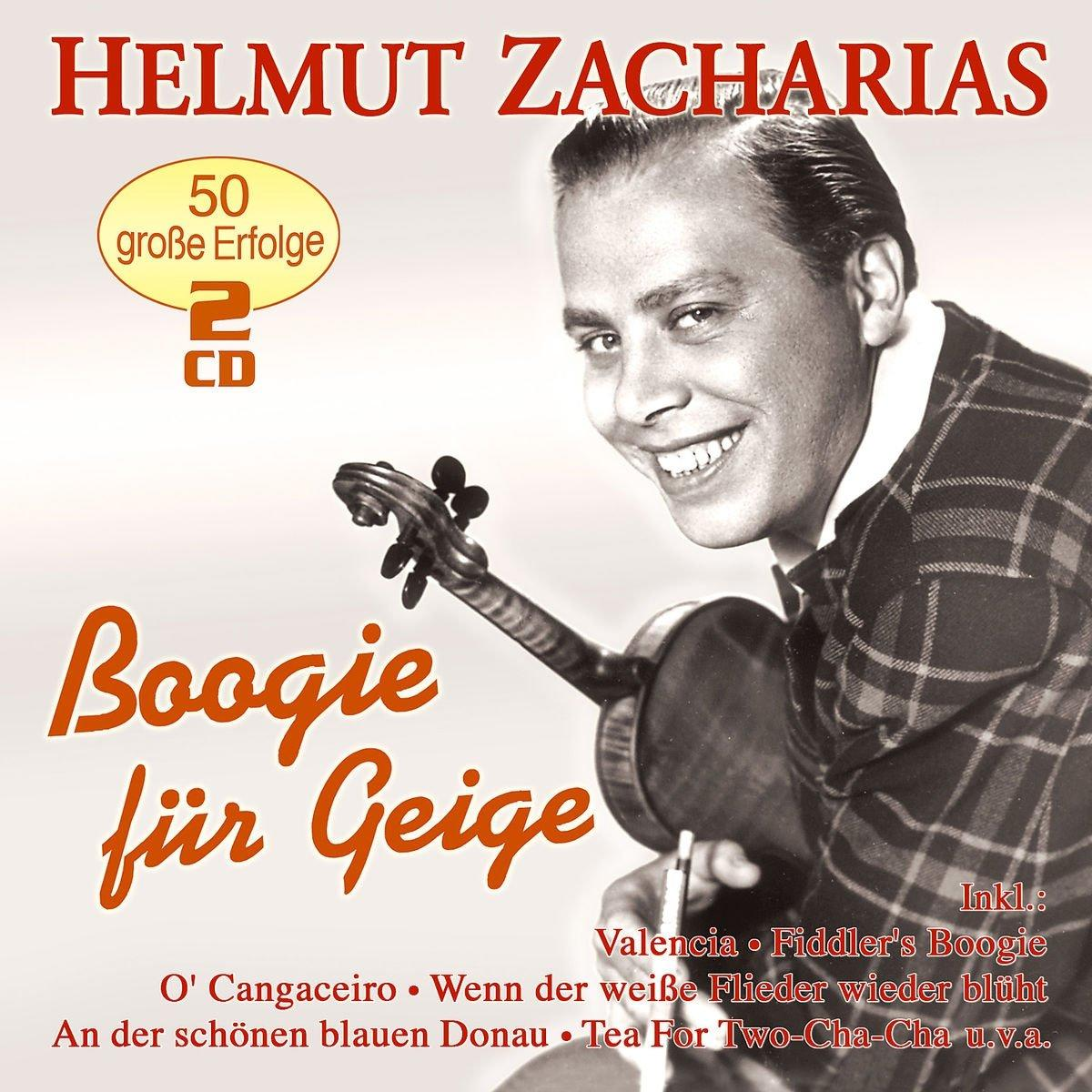 Albumcover: Helmut Zacharias mit Geige, lächelnd. Text: 'Boogie für Geige' und Songtitel.